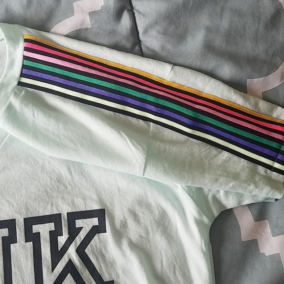 SOLD Victoria's Secret Pink Rainbow Legging Tee - Picture 2 of 3